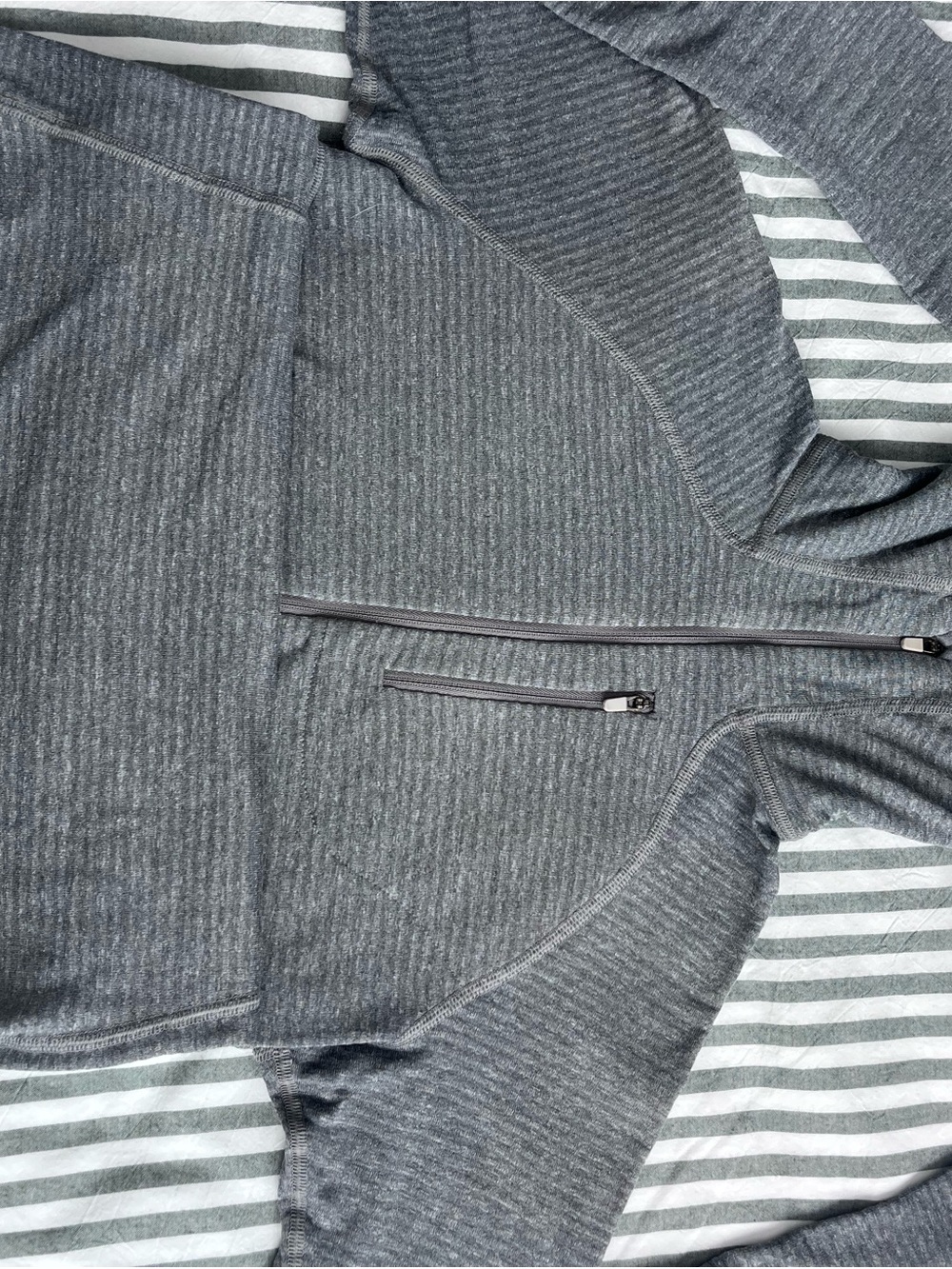 Patagonia Women's Grey Zip Hoodie with Chest Pocket